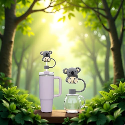 Koala Bear Silicone Straw Cover for Stanley 30/40 Oz Cup