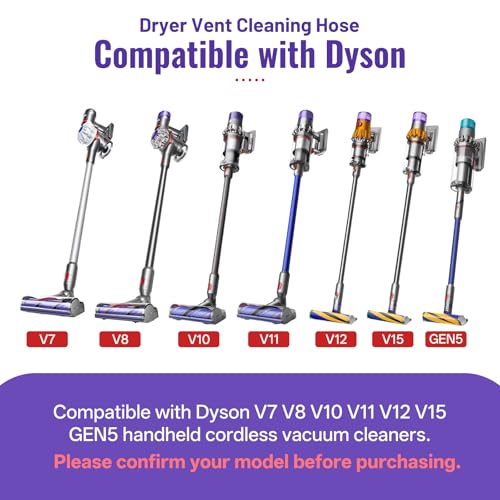 Dryer Vent Vacuum Hose Tool - Flexible Lint Remover Attachment