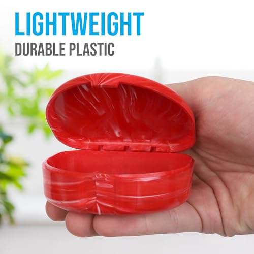 Blasting Health Retainer Case Vented Hard Plastic Storage Box - Red