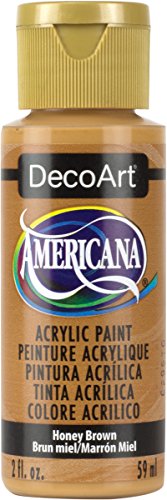 DecoArt Americana Acrylic Paint - Honey Brown 2oz Non-Toxic Craft Paint