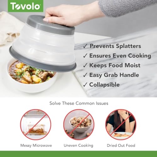 Tovolo Silicone Microwave Splatter Covers - 3-Pack, Collapsible & BPA-Free