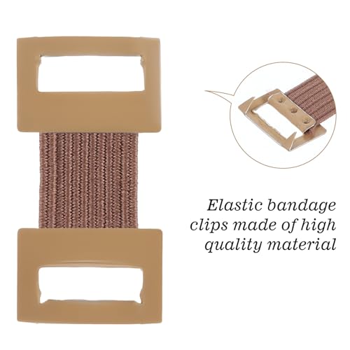 100pcs Elastic Bandage Clips Bandage Wrap Clips Stretch Replaceable Metal Clasps Fastener for Various Types with Plastic Storage Box for Various Types Bandages