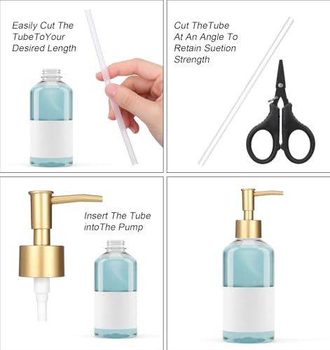 Gold Soap Dispenser Pump - 2 Pack, Rust-Proof 28/400 Compatibility