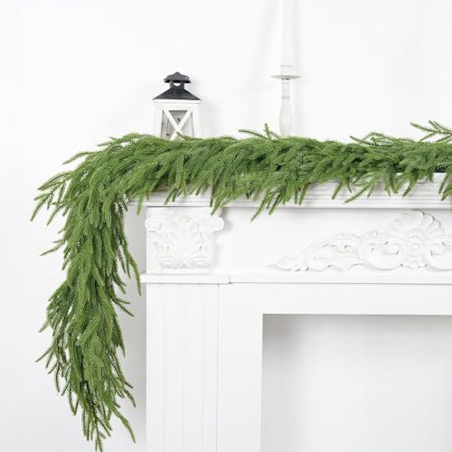 6FT Real Touch Artificial Christmas Garland for Indoor Outdoor Decor - Norfolk Pine