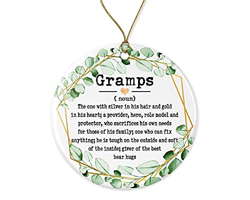 Gramps Noun Christmas Ceramic Ornament - Double-Sided Keepsake Gift