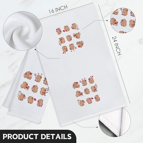 Capybara Kitchen Towel Microfiber Decorative Hand Towel 16x24
