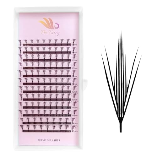Pro Fairy Premade Manga Eyelash Clusters D Curl 8-15mm Mix Tray