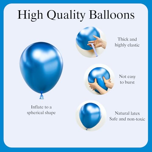 Blue Balloons Arch Kit - 130Pcs Royal Blue Balloon Garland