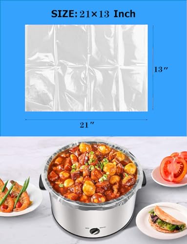 Kiginhans 40-Pack Disposable Slow Cooker Liners, Fits 3QT to 8QT Pots