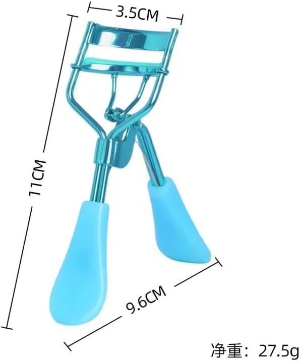 GOUDOGEDC Blue Eyelash Curler with 4 Replacement Silicone Pads