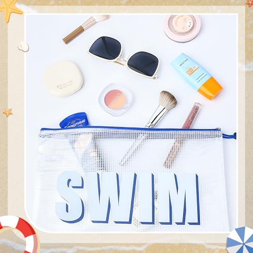SOIDRAM 2-Piece Clear Waterproof Swim Makeup Bag and Travel Toiletry Organizer Set