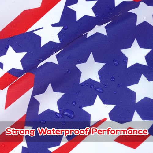 Patriotic USA 4th of July Shower Curtain - Blue and White, 71x71 Inch
