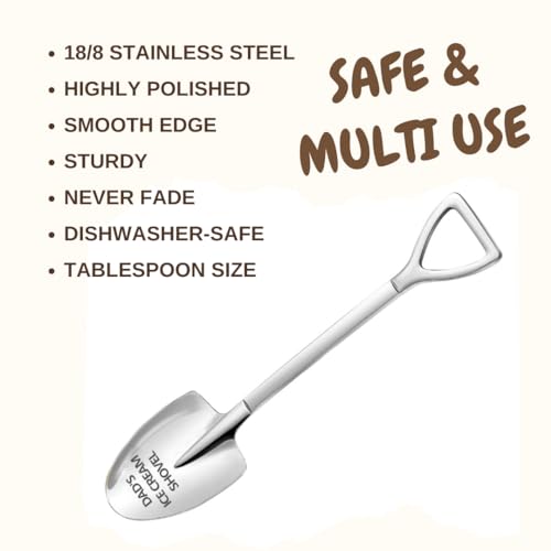 Personalized Engraved Ice Cream Spoon for Dad - Funny Gift