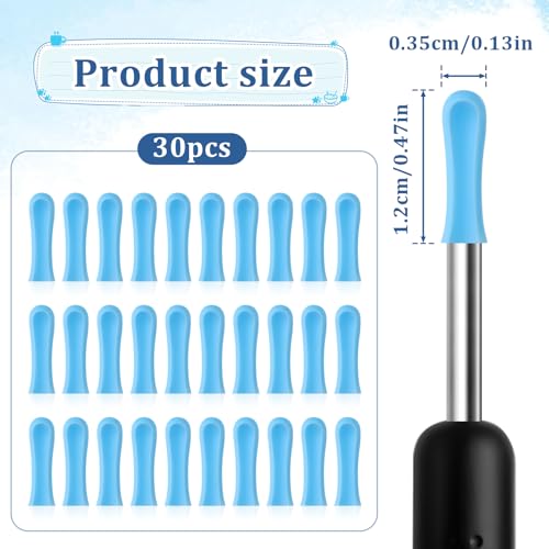 Ptwola Silicone Ear Wax Removal Replacement Tips 30Pcs for Otoscope Camera