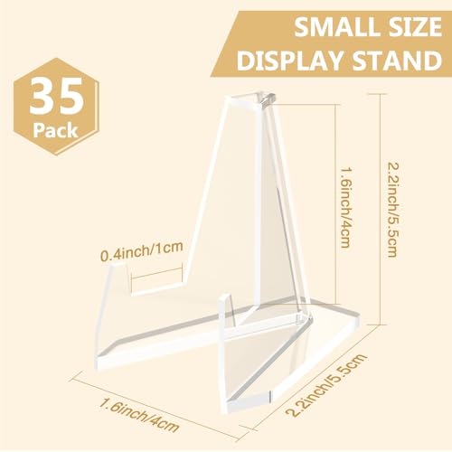 35 Pack Acrylic Card Stands for Trading Cards & Collectibles