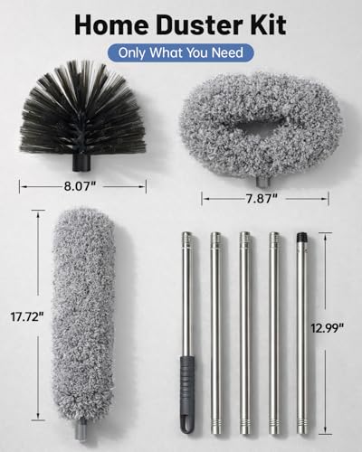 3-in-1 Duster Cleaning Kit with Extension Pole for High Ceilings