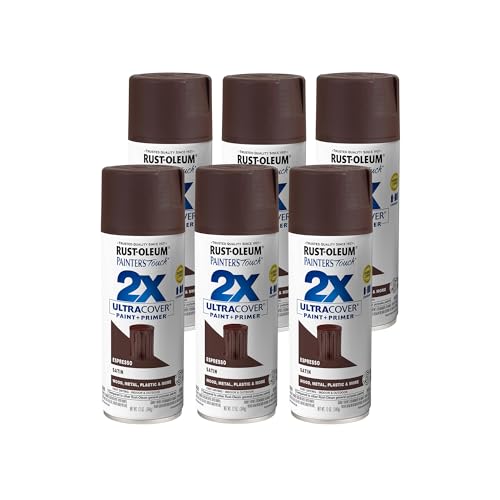 Rust-Oleum Painter's Touch 2X Satin Espresso Spray Paint, 12 oz (6-Pack)