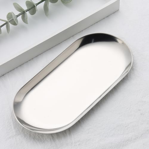 FSpronail Stainless Steel Nail Art Storage Tray & Jewelry Organizer