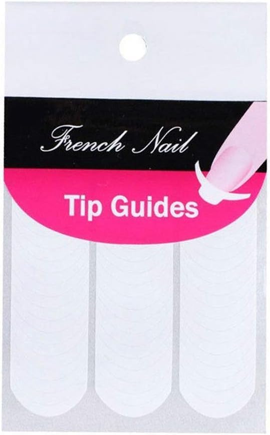 French Manicure Nail Art Stickers - 48 Pack Self-Adhesive Moon Guides