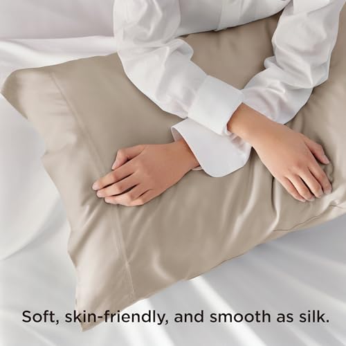 Cooling Bamboo Pillowcase Set - 2 Queen Pillowcases 20x30
