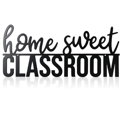 Home Sweet Classroom Metal Wall Sign - 15.7x7.1 Inch Decor