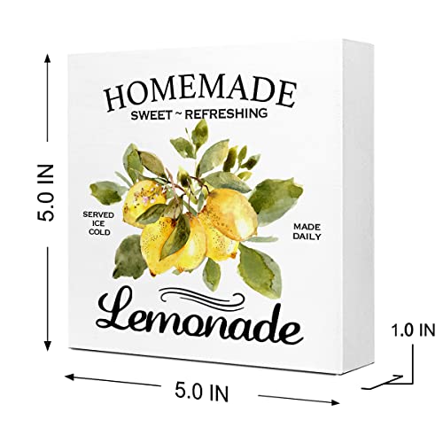 Homemade Lemonade Wooden Plaque Sign for Home Decor