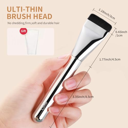 MSQ Flat Foundation Brush and Korean Makeup Spatula Brush for Liquid Foundation