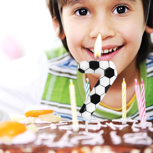 Soccer Birthday Candle - Number 9 Cake Topper for Kids