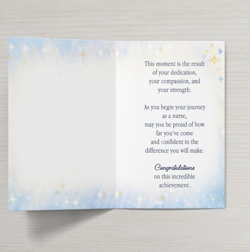 Nursing Graduation Card with Luxury Envelope & Gold Seal - RN Gift