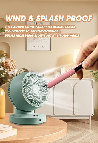 Electric Candle Lighter USB Rechargeable Windproof & Splashproof - Rose Gold / 1 Count