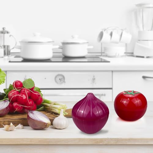 Tomato and Onion Storage Containers - Freshness Keeping Food Storage, Pack of 2