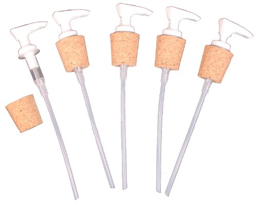 Creative Hobbies White Lotion Pump Dispenser with Cork Stopper (5 Pack)