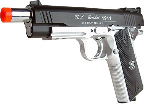 500 FPS NEW WG AIRSOFT FULL METAL M 1911 GAS CO2 HAND GUN PISTOL w/ 6mm BB BBs,Heavy Weight Realistic 1:1 Scale