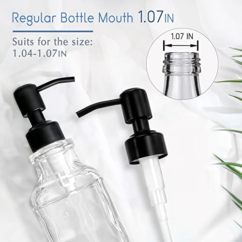 JASAI 2-Pack Rustproof Black Stainless Steel Soap Dispenser Pumps