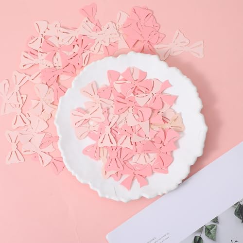 Pink Bow Table Confetti - 100 PCS Coquette Party Decorations