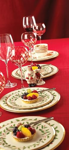Lenox Holiday Porcelain Salad Plate Set for 6 - Christmas Dinnerware