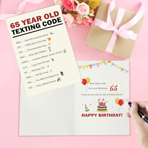 Funny 65th Birthday Card - Humorous Gift for Parents & Friends