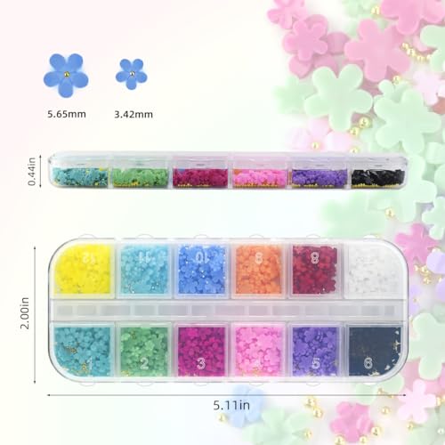 800 Pcs 3D Nail Art Charms Flower and Butterfly Rhinestones Set