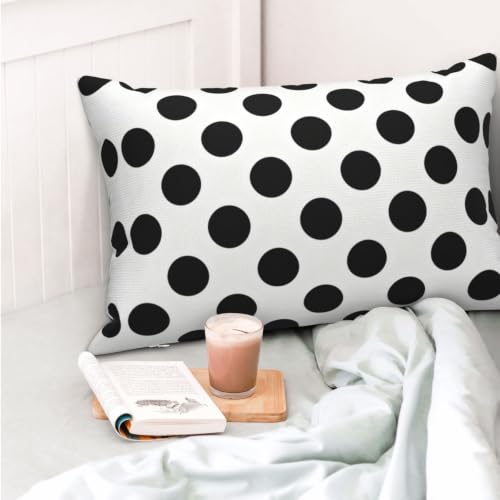 Polka Dot Throw Pillow Covers 12x20 Inch Set of 2, Modern Farmhouse Decor