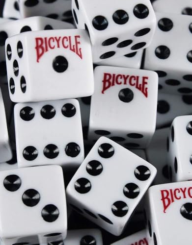 Bicycle 5-Pack Premium D6 Dice Set for Poker & Games - 16mm