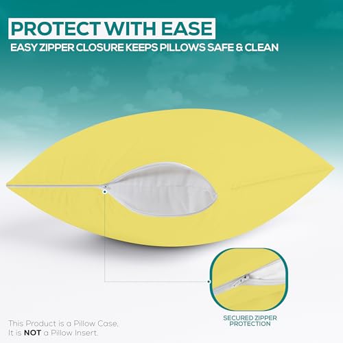 Utopia Bedding Set of 2 Standard Pillow Protectors - Waterproof & Dust Mite Proof Encasements