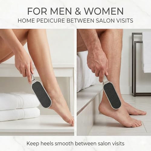 KYAALN Stainless Steel Foot File & Callus Remover Kit with Pads and Masks