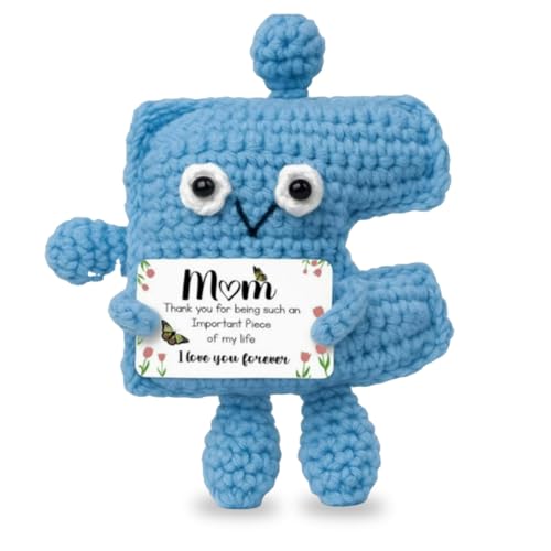 EQIUAG Emotional Support Crochet Doll - Handmade Mini Cotton Gift