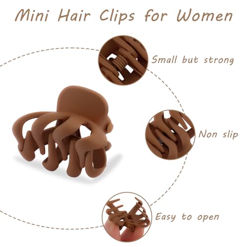 Srotmirw 20-Pack Small Mini Octopus Hair Claw Clips with Strong Grip