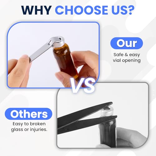 4-Pack Stainless Steel Vial and Bottle Opener Set