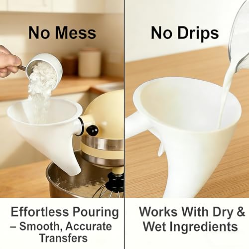 KitchenAid Stand Mixer Flour Funnel - No-Mess Pouring Accessory