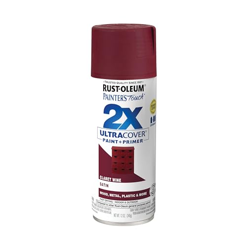 Rust-Oleum Painter's Touch 2X Satin Spray Paint - Claret Wine, 12 oz