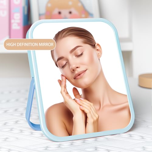 LeaOcaao 6.7-Inch Green Desk Makeup Mirror with U-Shaped Bracket