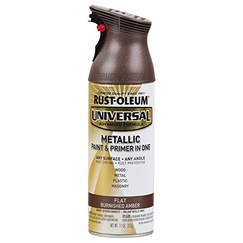 Rust-Oleum Universal All Surface Metallic Spray Paint Flat Burnished Amber 11oz