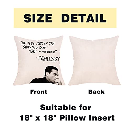 FBCOO Farmhouse Quote Decorative Throw Pillow Cover 18x18 Inch, Linen, Pack of 1